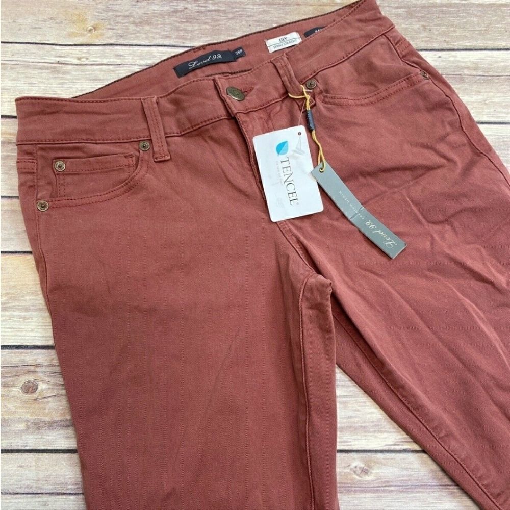 NWT Anthropologie Level 99 Lily Skinny Straight Tencel Jeans - Picture 4 of 6